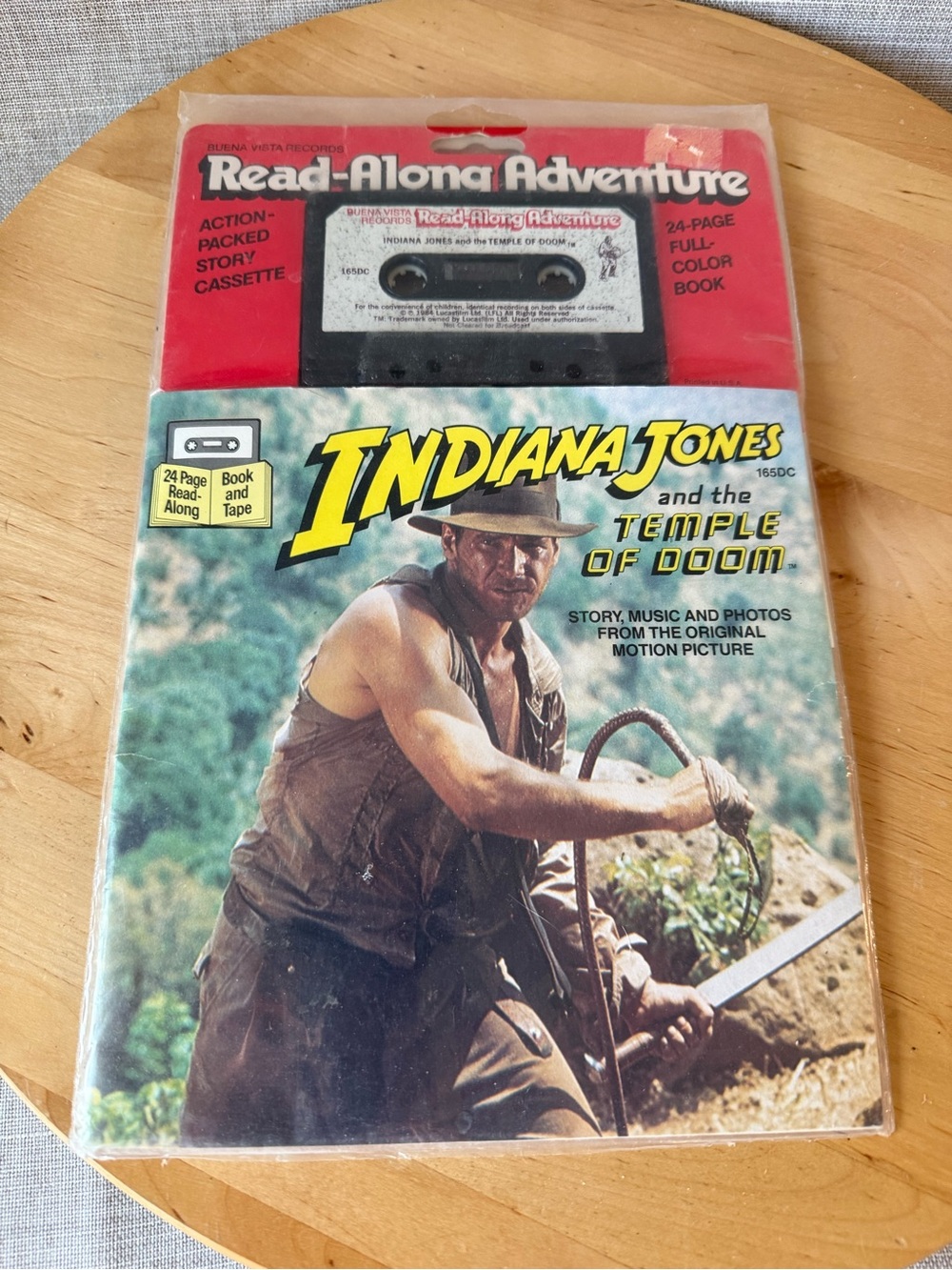 New VTG Indiana Jones Temple of Doom 1984 Read-Along Book & Record Buena Vista